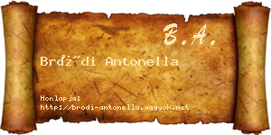 Bródi Antonella névjegykártya